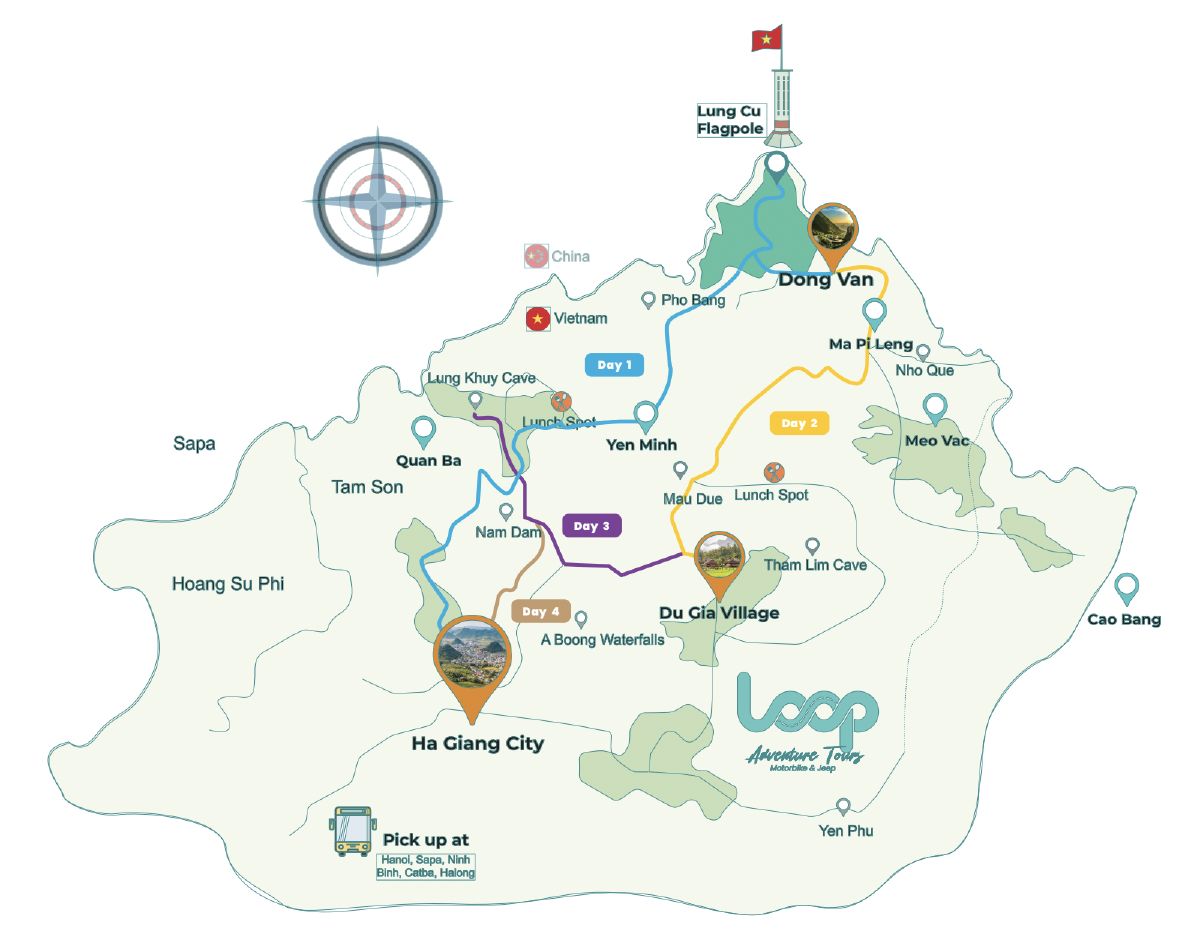 Ha Giang Loop Map and Route Planner